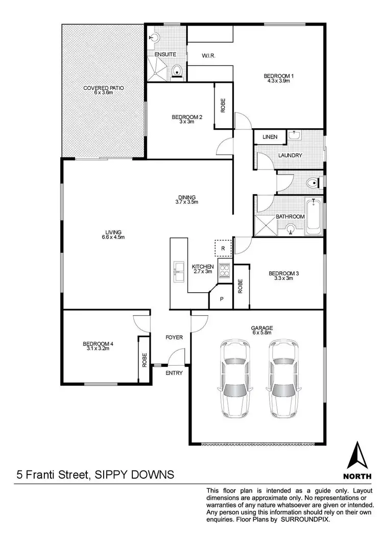 Floorplan of Homely house listing, 5 Franti Street, Sippy Downs QLD 4556