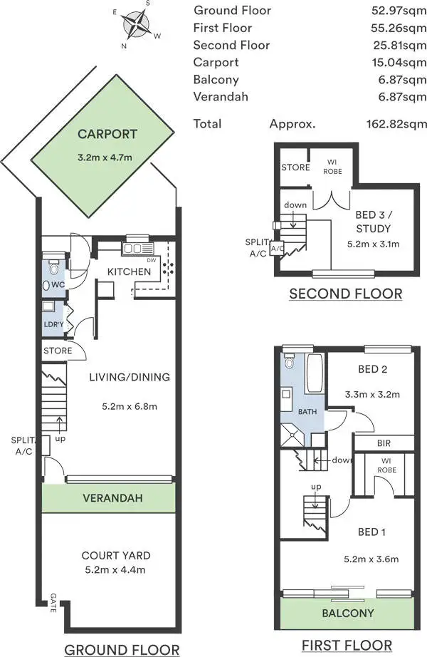 Floorplan of Homely townhouse listing, 194 Barton Terrace West, North Adelaide SA 5006