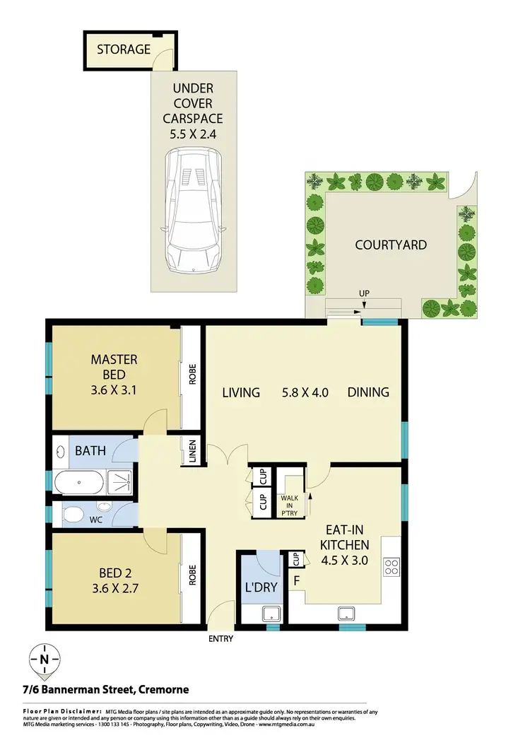 Floorplan of Homely apartment listing, 7/6 Bannerman Street, Cremorne NSW 2090