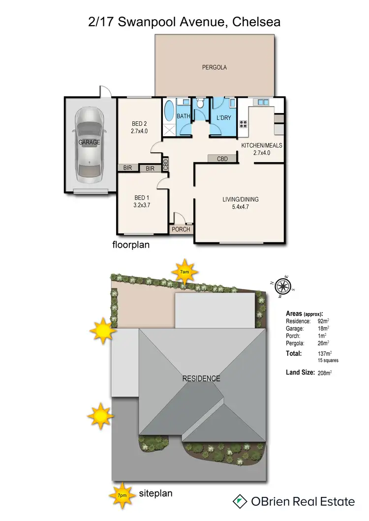 Floorplan of Homely unit listing, 2/17 Swanpool Avenue, Chelsea VIC 3196