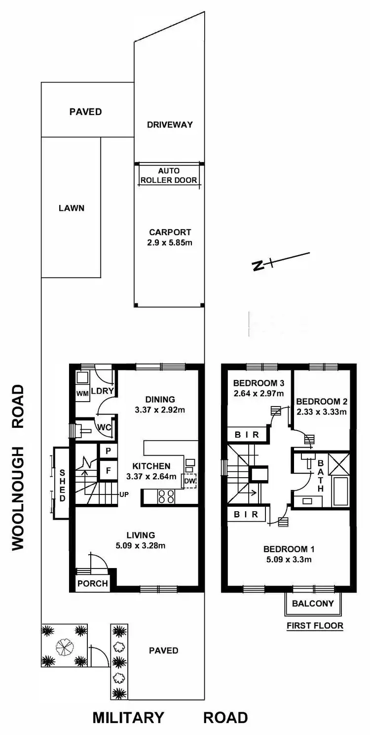Floorplan of Homely unit listing, 2/344 Military Road, Largs Bay SA 5016