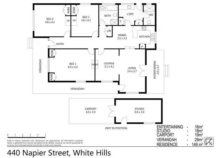 Floorplan of Homely house listing, 440 Napier Street, White Hills VIC 3550