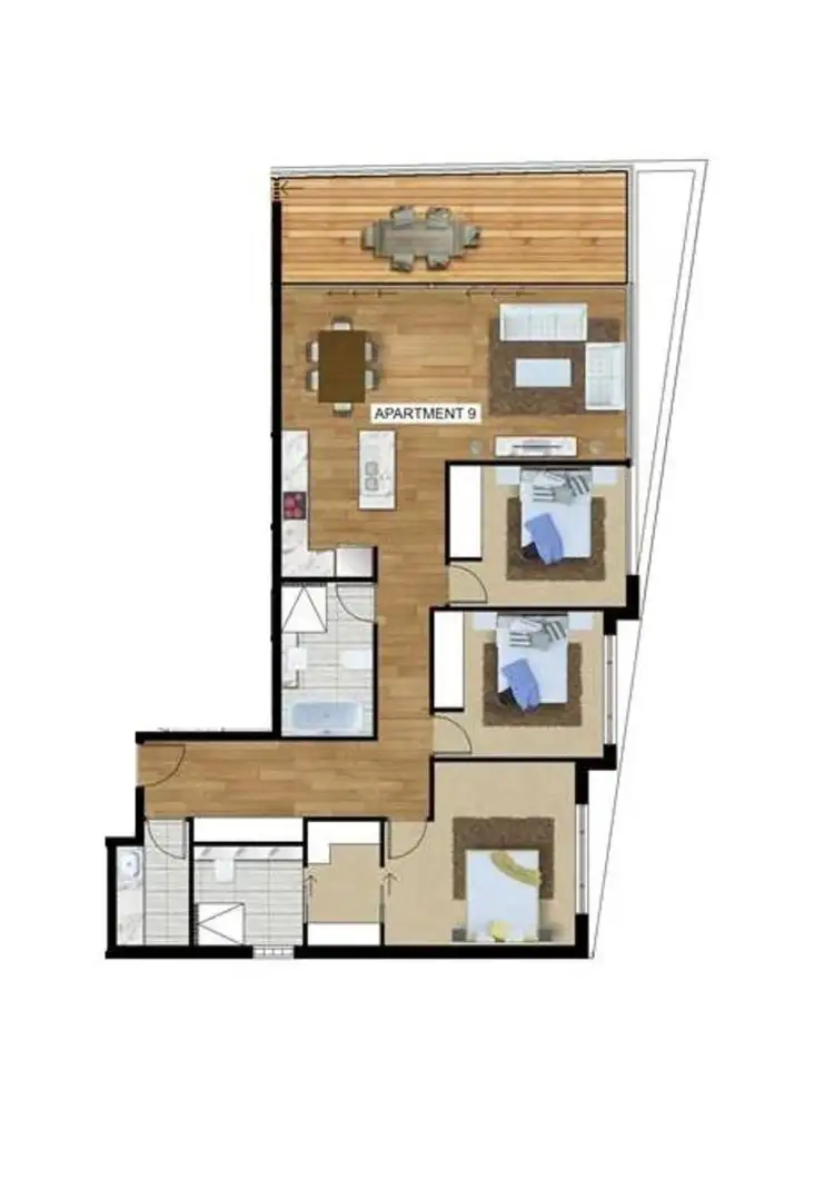 Floorplan of Homely apartment listing, 9/66-70 Cronulla Street, Cronulla NSW 2230