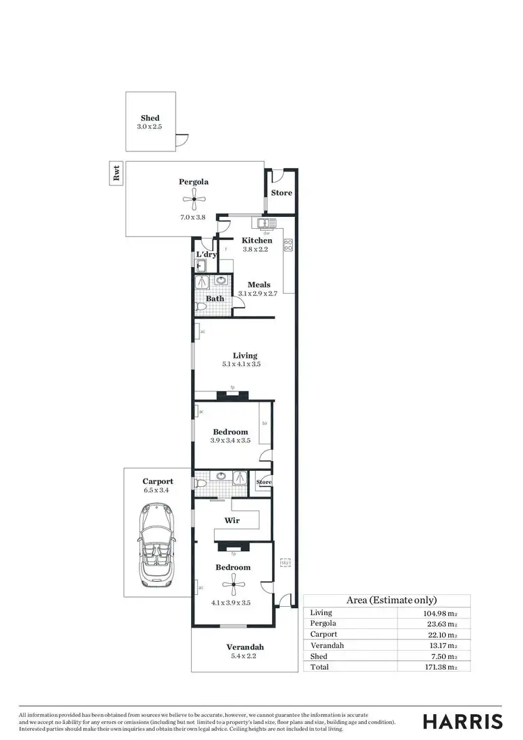 Floorplan of Homely house listing, 2/10 Elphyn Road, Kingswood SA 5062
