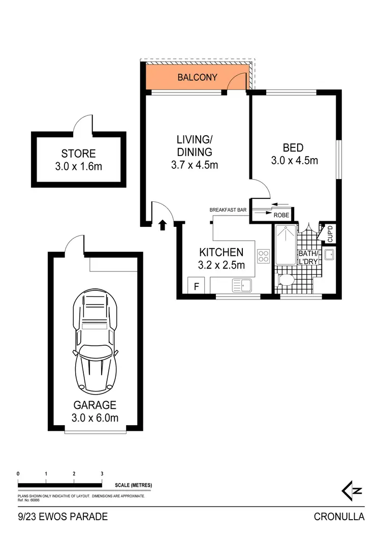 Floorplan of Homely apartment listing, 9/23 Ewos Parade, Cronulla NSW 2230