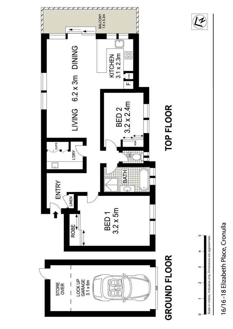 Floorplan of Homely apartment listing, 12/18 Elizabeth Place, Cronulla NSW 2230
