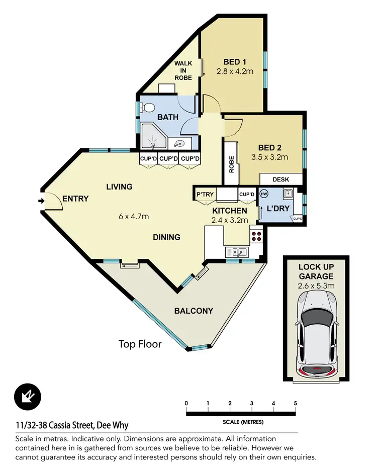 Floorplan of Homely apartment listing, 11/32-38 Cassia Street, Dee Why NSW 2099