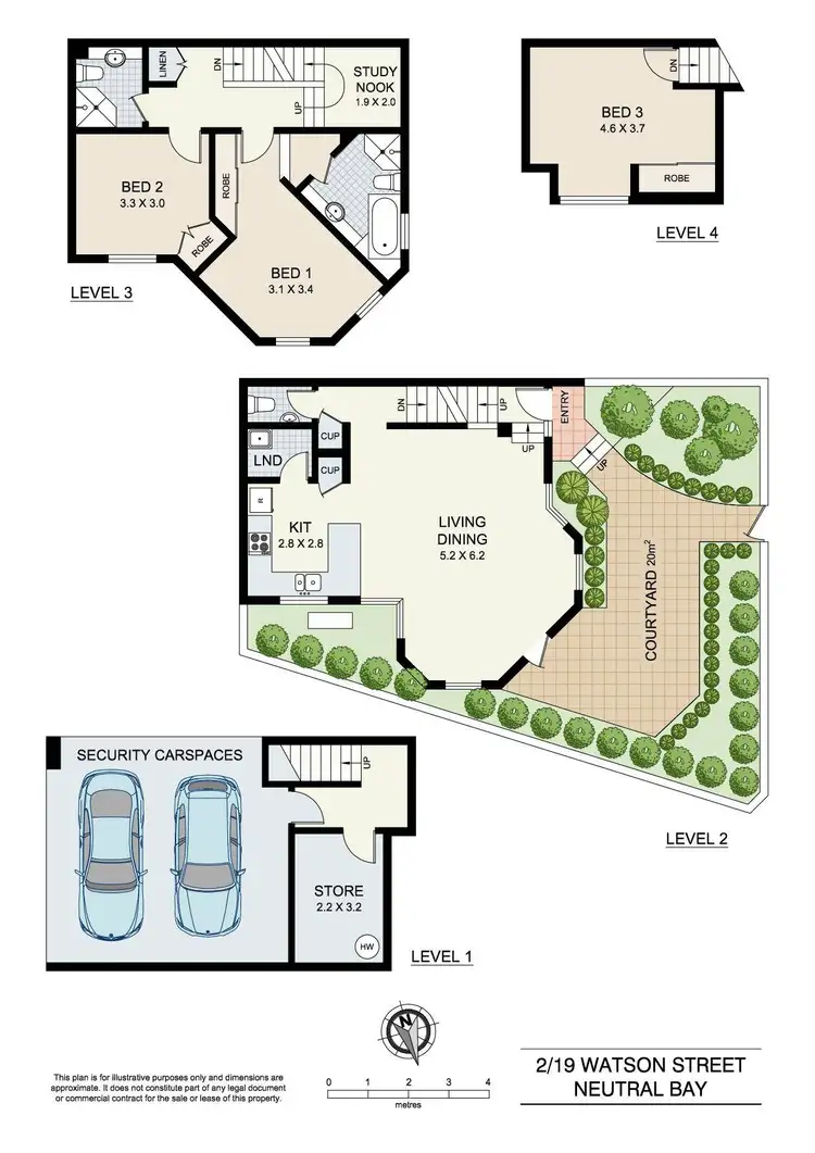 Floorplan of Homely townhouse listing, 2/19 Watson Street, Neutral Bay NSW 2089