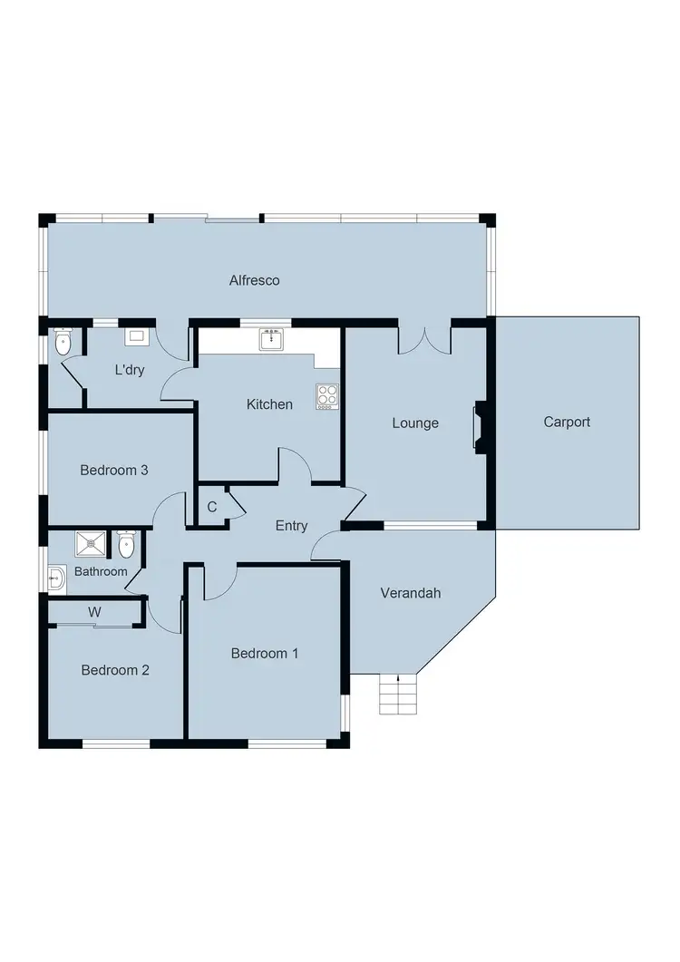 Floorplan of Homely house listing, 48 Clarke Street, Maryborough VIC 3465
