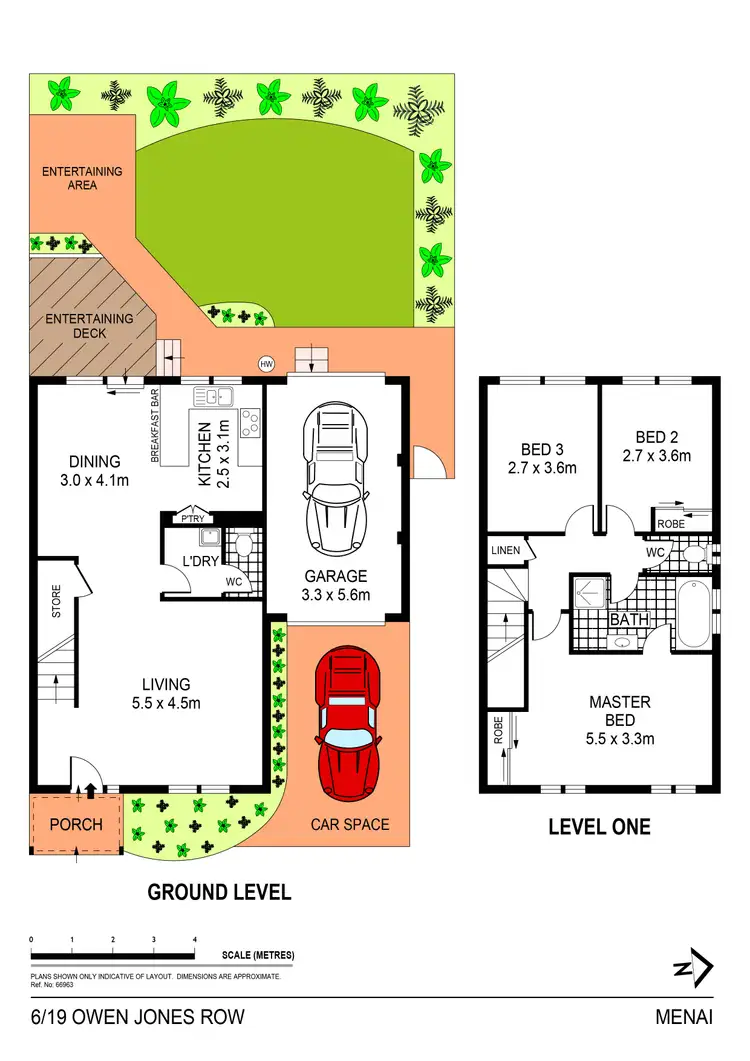 Floorplan of Homely townhouse listing, 6/19 Owen Jones Row, Menai NSW 2234