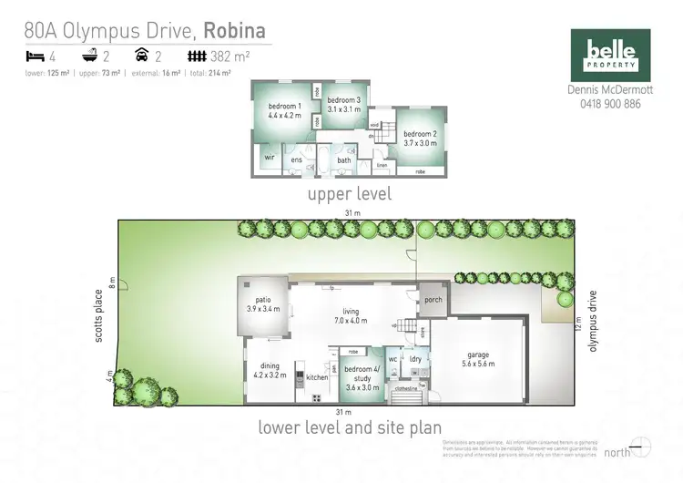 Floorplan of Homely house listing, 80A Olympus Drive, Robina QLD 4226