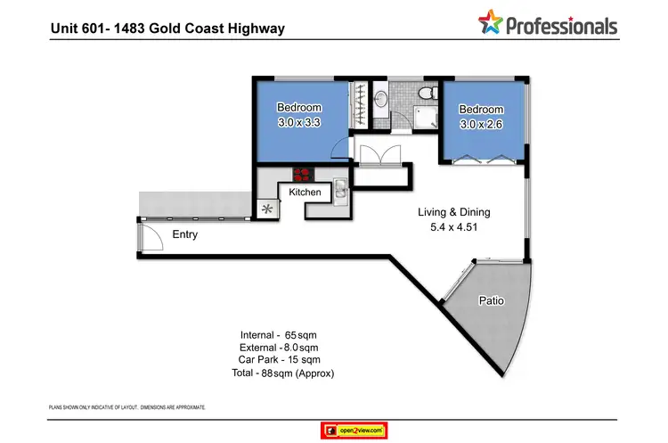 Floorplan of Homely apartment listing, 601/1483-1489 Gold Coast Highway, Palm Beach QLD 4221