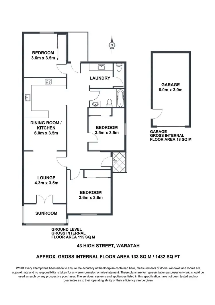 Floorplan of Homely house listing, 43 High Street, Waratah NSW 2298