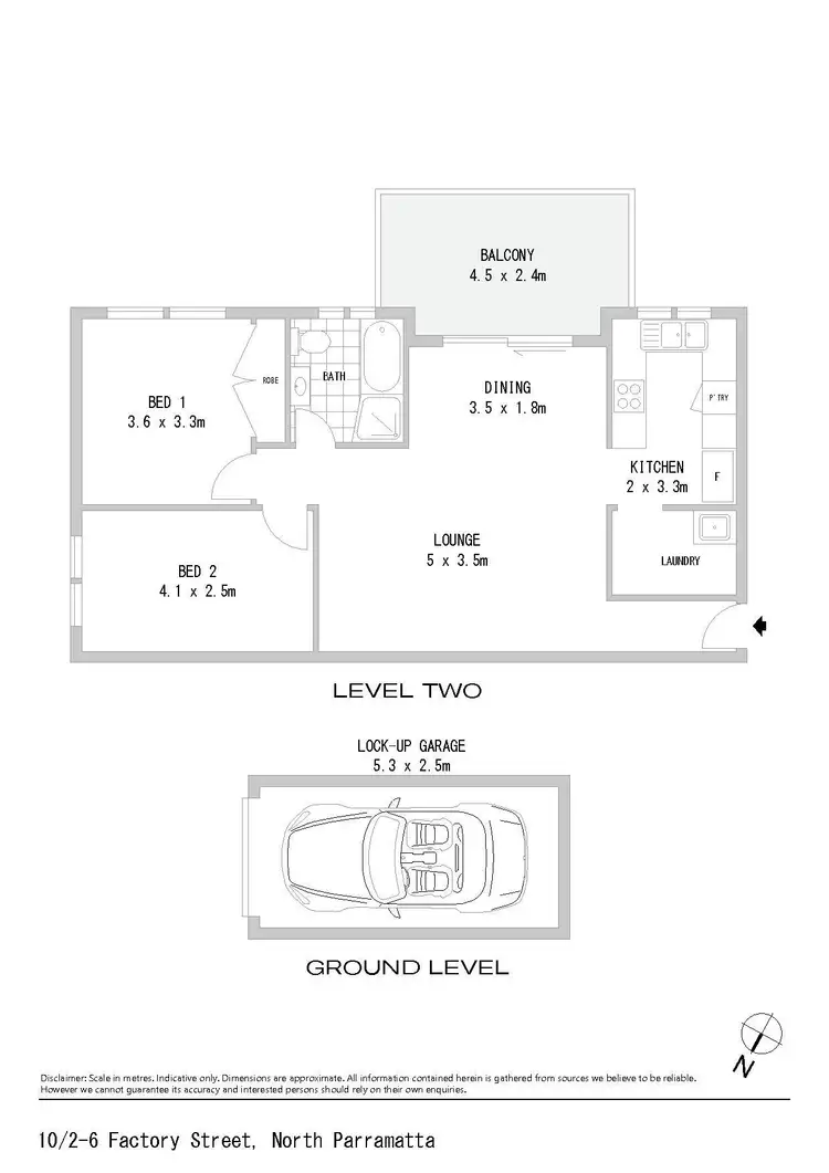 Floorplan of Homely apartment listing, 10/2-6 Factory Street, North Parramatta NSW 2151