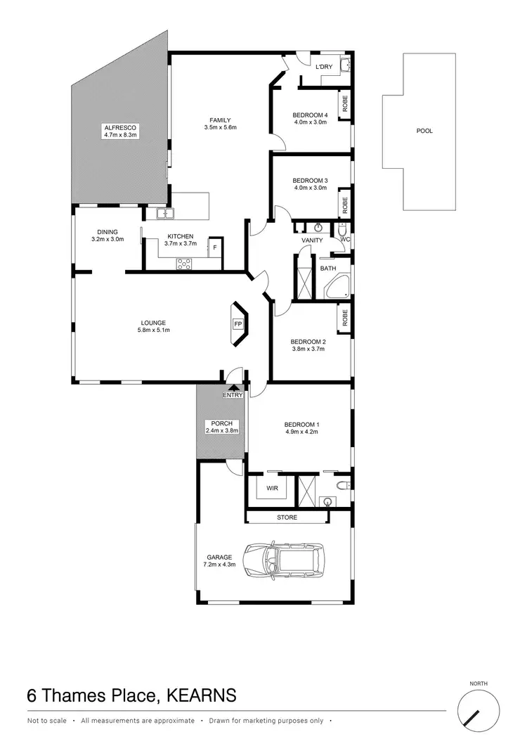 Floorplan of Homely house listing, 6 Thames Place, Kearns NSW 2558