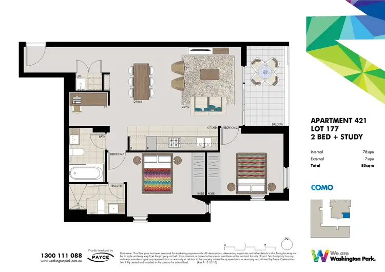 Floorplan of Homely apartment listing, 421/7 Washington Avenue, Riverwood NSW 2210