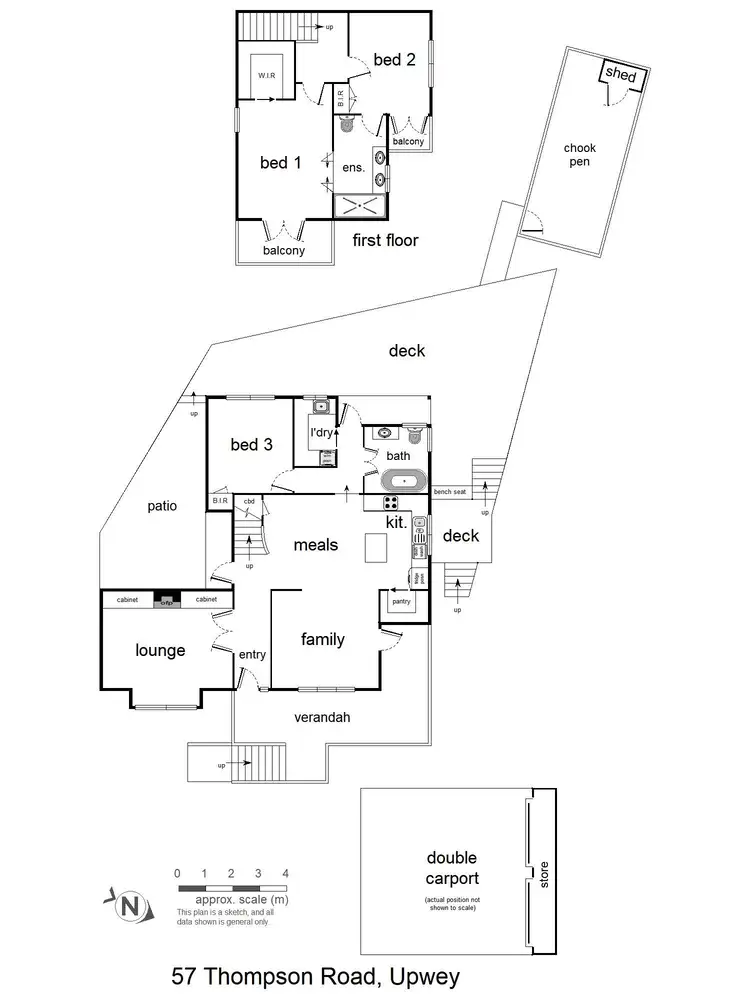 Floorplan of Homely house listing, 57 Thompson Road, Upwey VIC 3158
