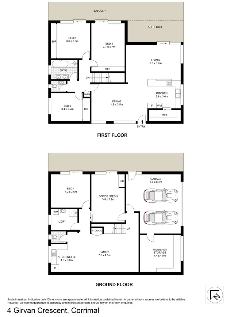 Floorplan of Homely house listing, 4 Girvan Crescent, Corrimal NSW 2518