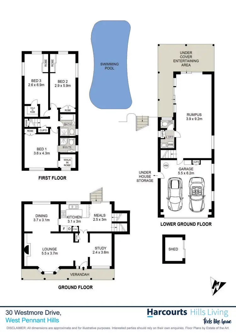 Floorplan of Homely house listing, 30 Westmore Drive, West Pennant Hills NSW 2125
