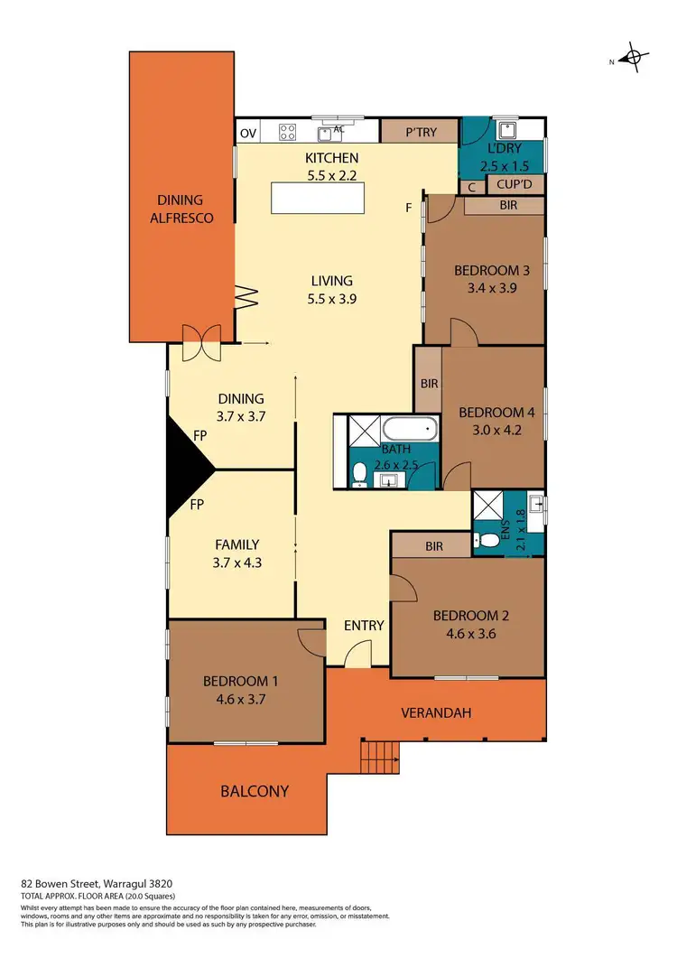 Floorplan of Homely house listing, 82 Bowen Street, Warragul VIC 3820