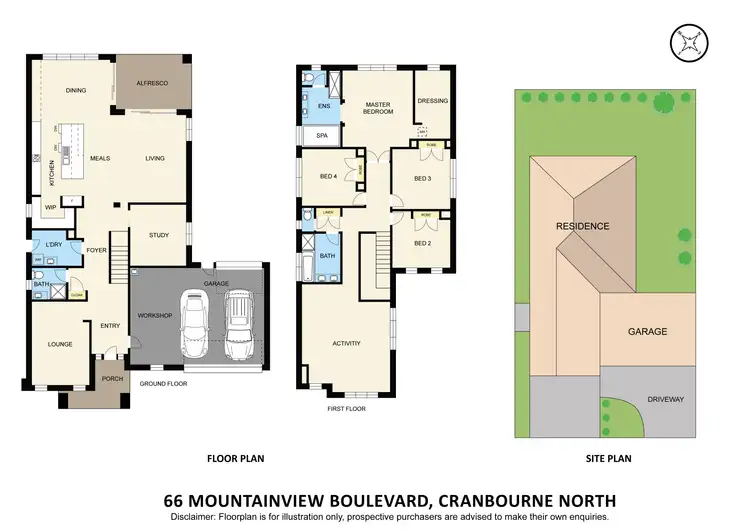 Floorplan of Homely house listing, 66 Mountainview Boulevard, Cranbourne North VIC 3977