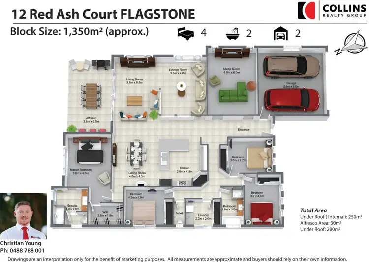 Floorplan of Homely house listing, 12-14 Red Ash Court, Jimboomba QLD 4280