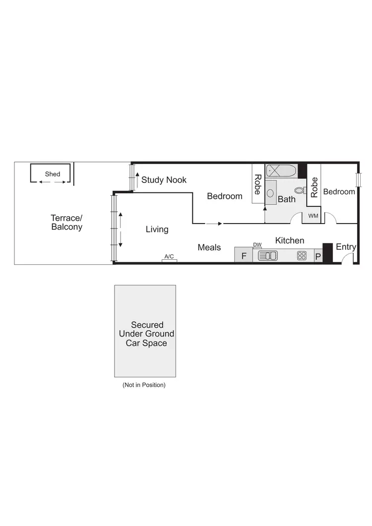 Floorplan of Homely apartment listing, 301/99 Nott Street, Port Melbourne VIC 3207