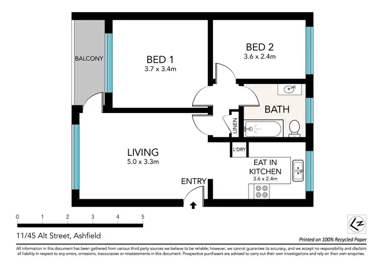 Floorplan of Homely apartment listing, 11/45 Alt Street, Ashfield NSW 2131