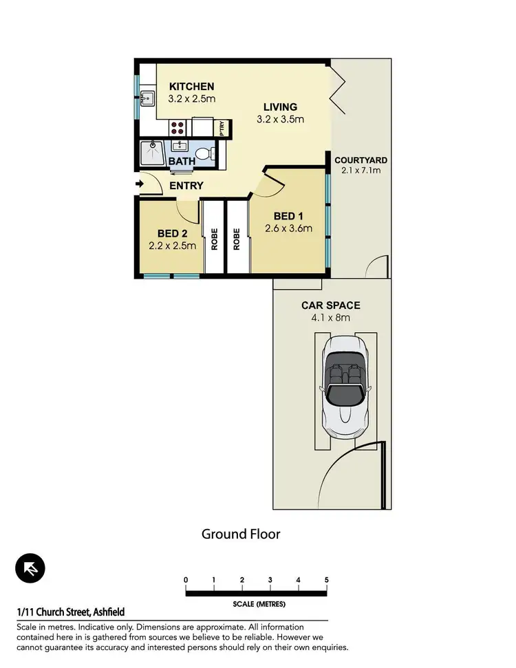 Floorplan of Homely unit listing, 1/11 Church Street, Ashfield NSW 2131