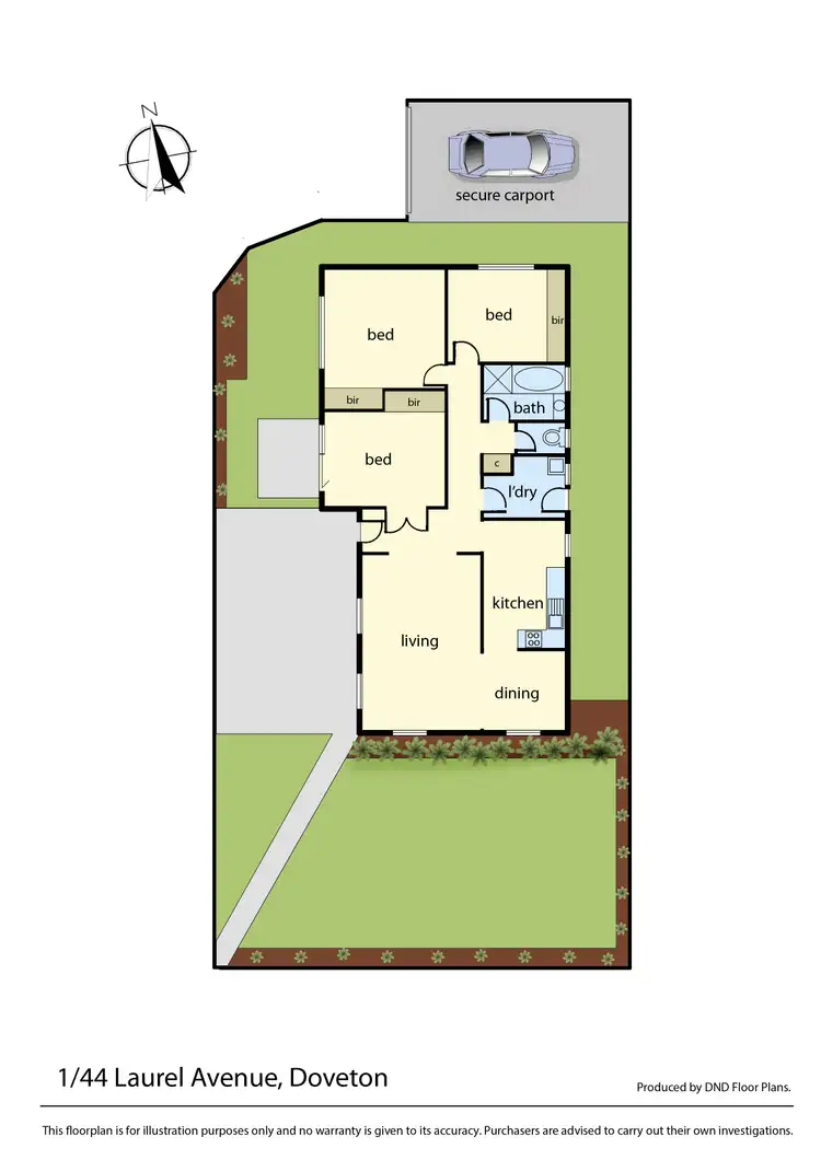 Floorplan of Homely unit listing, 1/44 Laurel Avenue, Doveton VIC 3177
