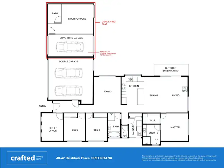 Floorplan of Homely house listing, 40-42 Bushlark Place, Greenbank QLD 4124