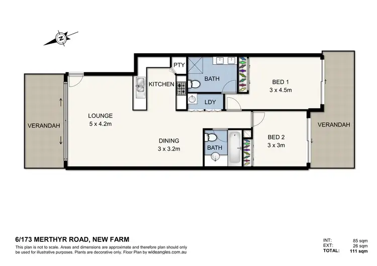 Floorplan of Homely unit listing, Level 1/6/173 Merthyr Road, New Farm QLD 4005
