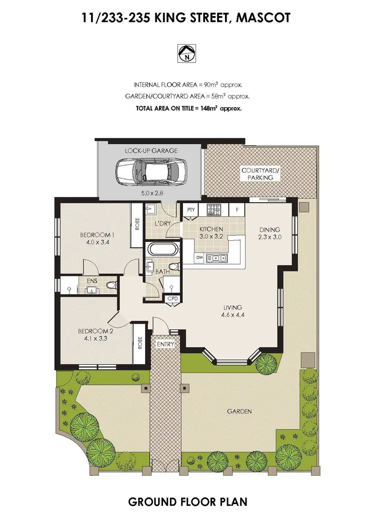 Floorplan of Homely apartment listing, 11/233-235 King Street, Mascot NSW 2020