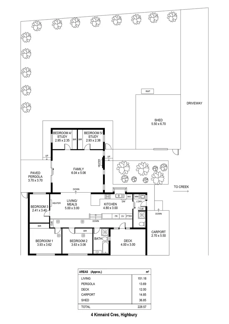 Floorplan of Homely house listing, 4 Kinnaird Crescent, Highbury SA 5089