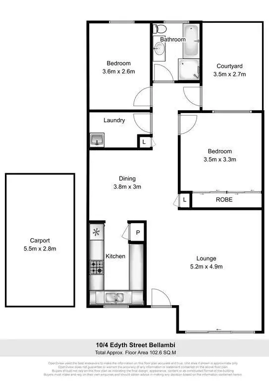 Floorplan of Homely villa listing, 10/4 Edyth Street, Bellambi NSW 2518