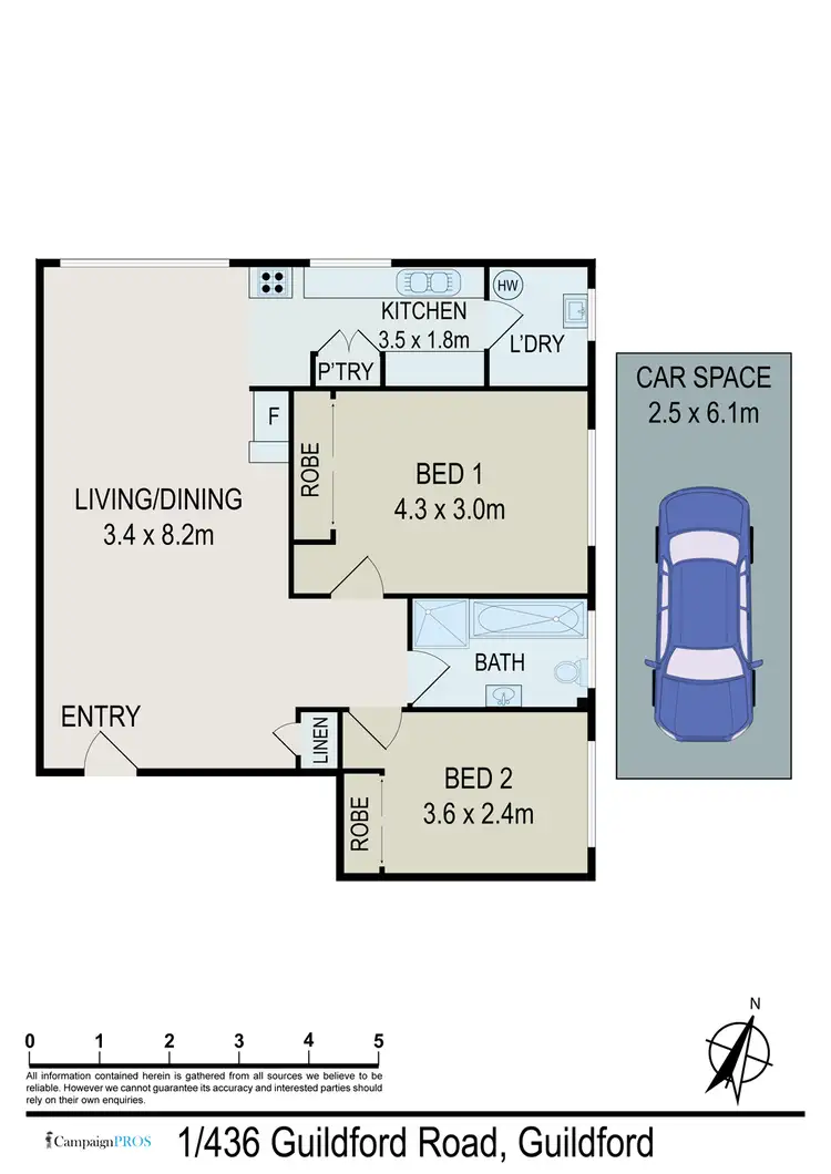Floorplan of Homely unit listing, 1/436 Guildford Road, Guildford NSW 2161