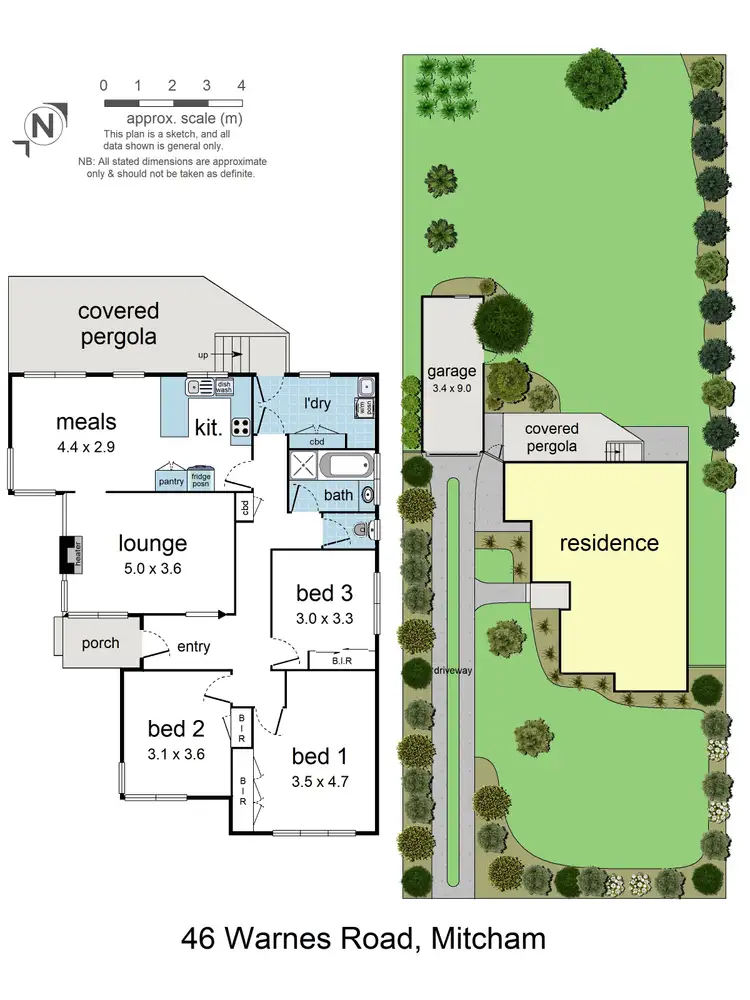 Floorplan of Homely house listing, 46 Warnes Road, Mitcham VIC 3132