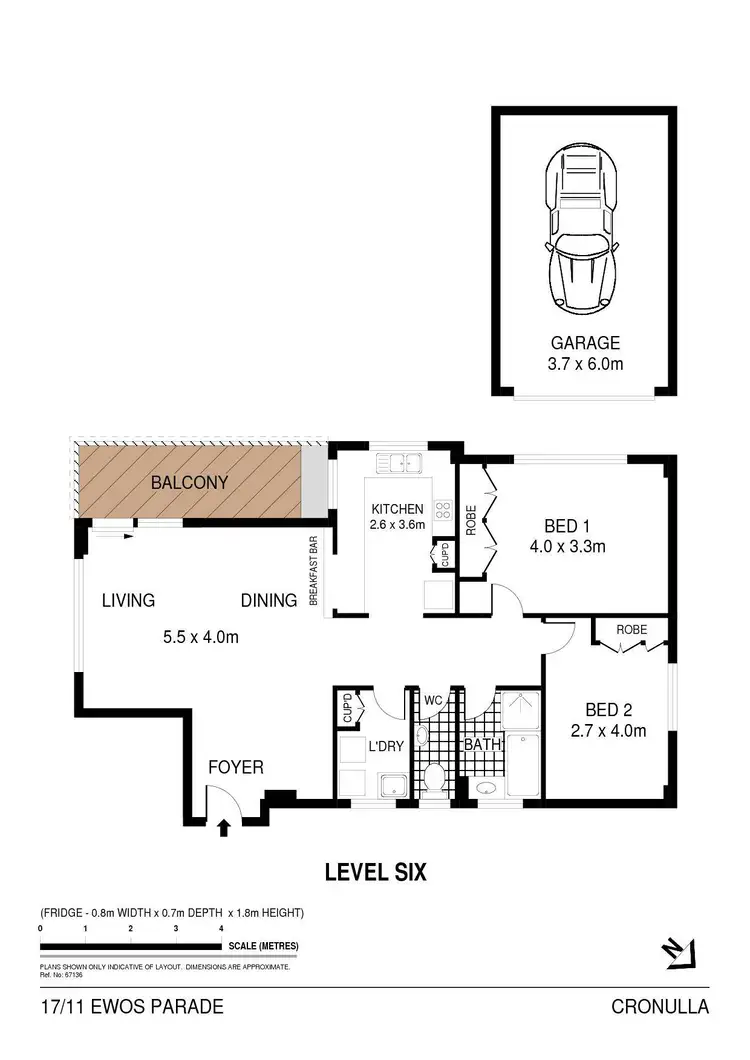 Floorplan of Homely apartment listing, 17/9-11 Ewos Parade, Cronulla NSW 2230