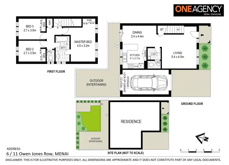 Floorplan of Homely townhouse listing, 6/11 Owen Jones Row, Menai NSW 2234