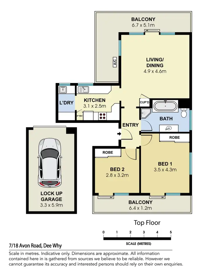 Floorplan of Homely apartment listing, 7/18 Avon Road, Dee Why NSW 2099