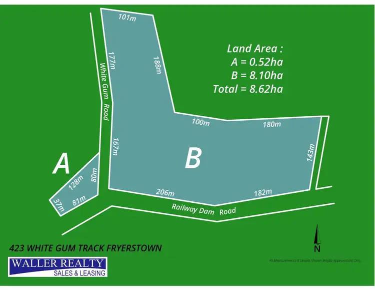 Floorplan of Homely land listing, 423 White Gum Track, Fryerstown VIC 3451