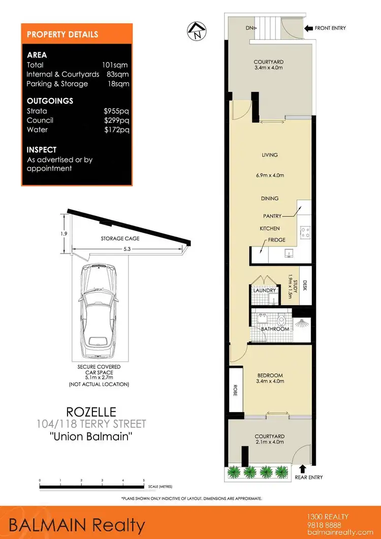 Floorplan of Homely apartment listing, 104/118 Terry Street, Rozelle NSW 2039