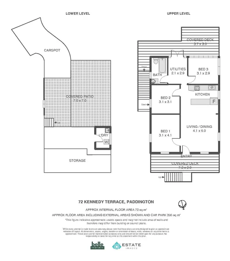 Floorplan of Homely house listing, 72 Kennedy Terrace, Paddington QLD 4064