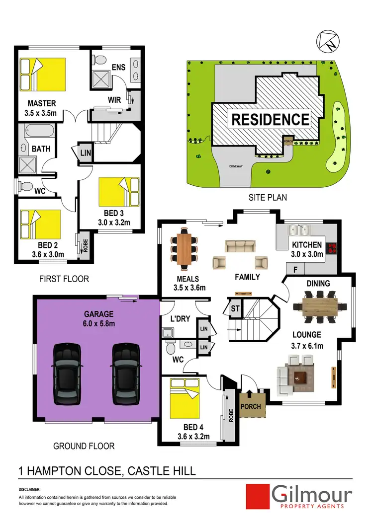 Floorplan of Homely house listing, 1 Hampton Close, Castle Hill NSW 2154