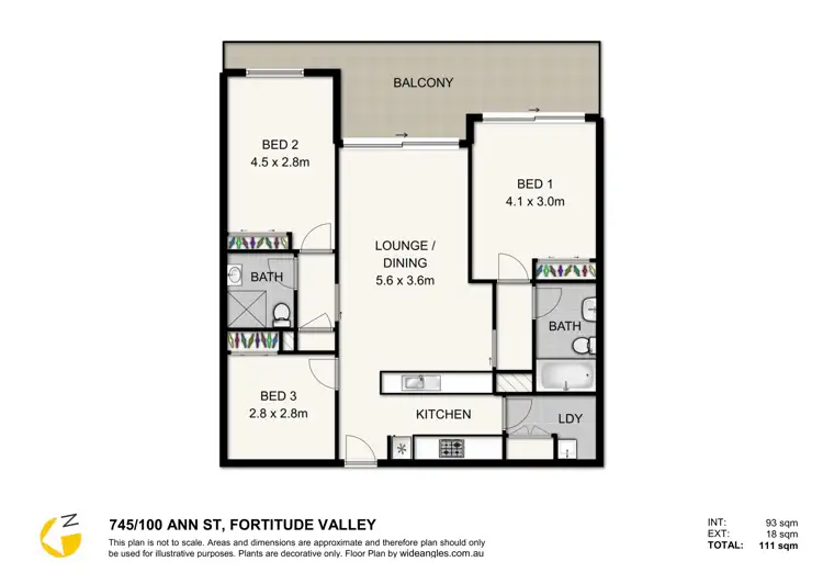 Floorplan of Homely apartment listing, 1000 Ann Street, Fortitude Valley QLD 4006