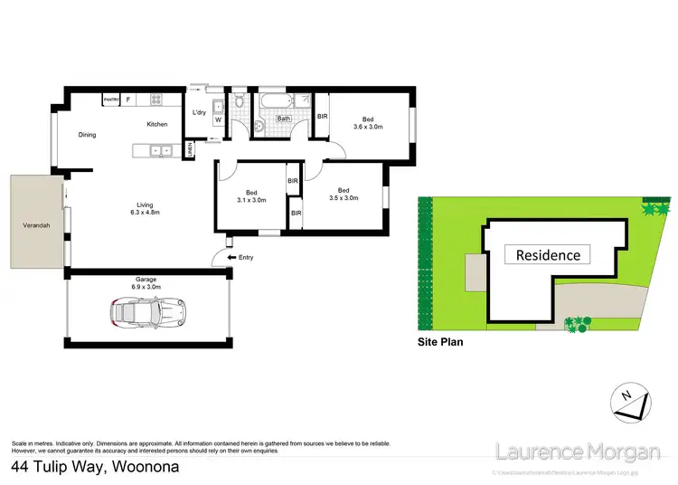 Floorplan of Homely house listing, 44 Tulip Way, Woonona NSW 2517