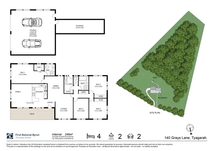 Floorplan of Homely house listing, 140 Grays Lane, Tyagarah NSW 2481