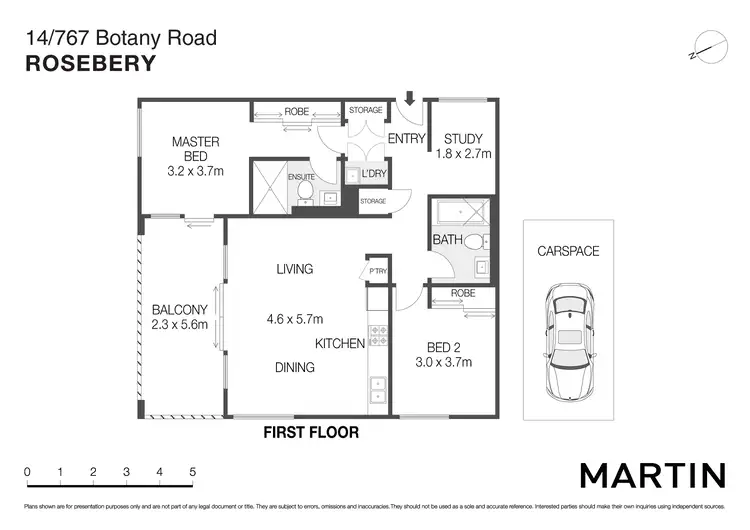 Floorplan of Homely apartment listing, 14/767 Botany Road, Rosebery NSW 2018