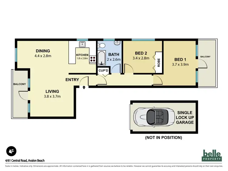 Floorplan of Homely unit listing, 4/61 Central Road, Avalon Beach NSW 2107