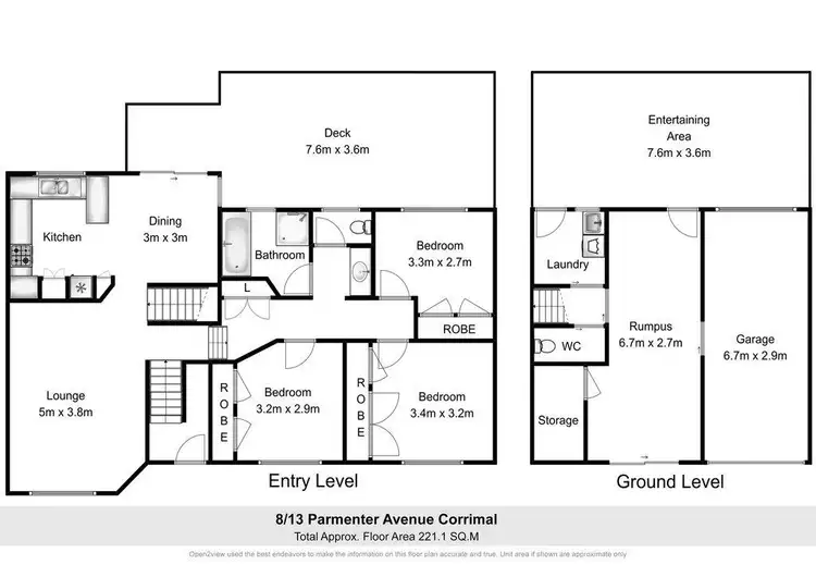 Floorplan of Homely townhouse listing, 8/13 Parmenter Avenue, Corrimal NSW 2518